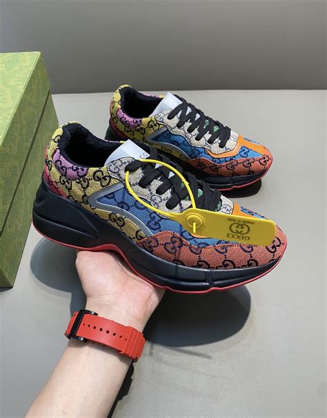 gucci rhyton sneakers - multicolor|Gucci gg rhyton sneakers men's.